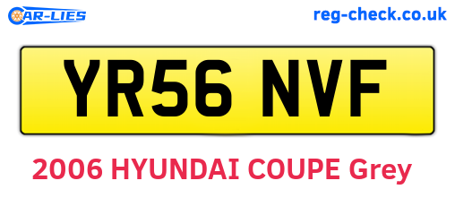 YR56NVF are the vehicle registration plates.