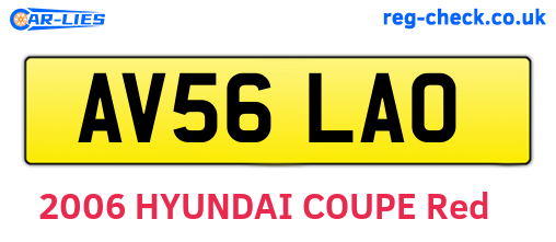 AV56LAO are the vehicle registration plates.