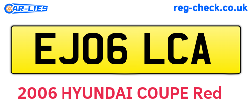 EJ06LCA are the vehicle registration plates.