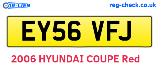 EY56VFJ are the vehicle registration plates.