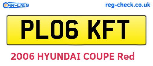 PL06KFT are the vehicle registration plates.