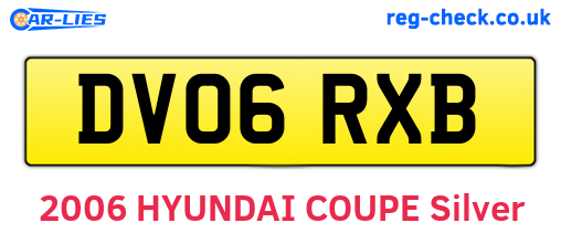 DV06RXB are the vehicle registration plates.