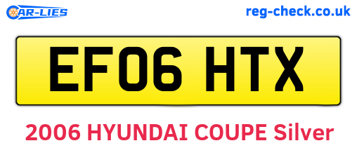 EF06HTX are the vehicle registration plates.