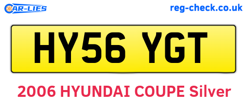 HY56YGT are the vehicle registration plates.