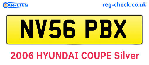 NV56PBX are the vehicle registration plates.