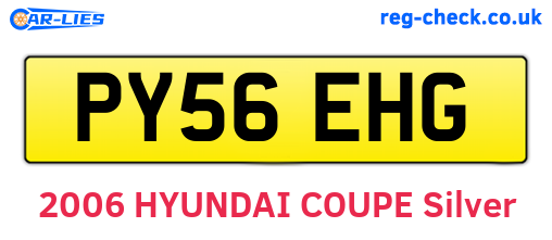 PY56EHG are the vehicle registration plates.