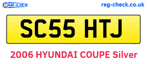 SC55HTJ are the vehicle registration plates.