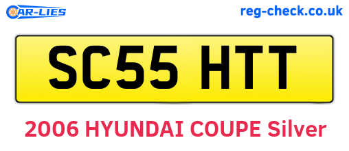 SC55HTT are the vehicle registration plates.