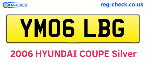 YM06LBG are the vehicle registration plates.