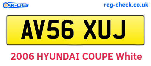 AV56XUJ are the vehicle registration plates.