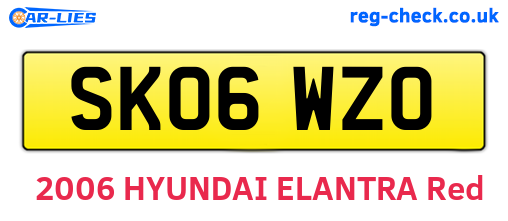 SK06WZO are the vehicle registration plates.