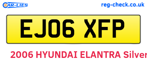EJ06XFP are the vehicle registration plates.
