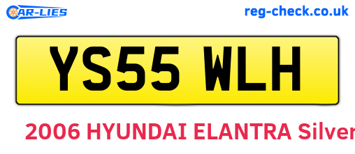 YS55WLH are the vehicle registration plates.