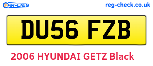 DU56FZB are the vehicle registration plates.
