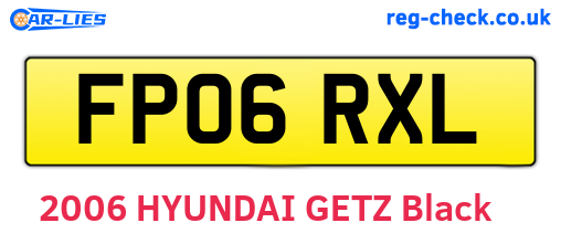 FP06RXL are the vehicle registration plates.