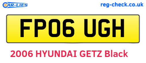 FP06UGH are the vehicle registration plates.