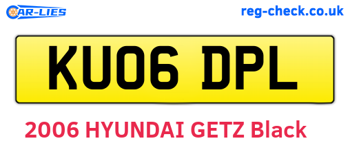 KU06DPL are the vehicle registration plates.