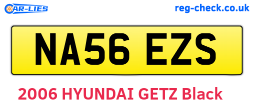 NA56EZS are the vehicle registration plates.