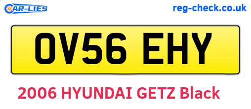 OV56EHY are the vehicle registration plates.