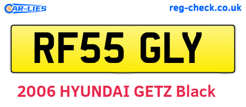 RF55GLY are the vehicle registration plates.