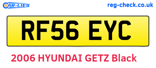 RF56EYC are the vehicle registration plates.