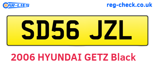 SD56JZL are the vehicle registration plates.