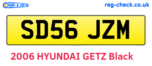 SD56JZM are the vehicle registration plates.