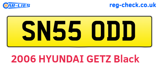 SN55ODD are the vehicle registration plates.