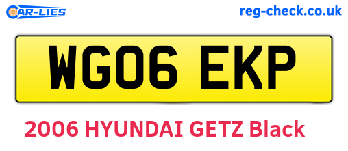 WG06EKP are the vehicle registration plates.