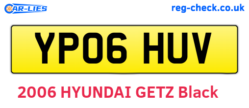YP06HUV are the vehicle registration plates.