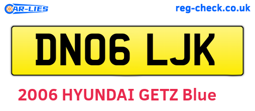 DN06LJK are the vehicle registration plates.