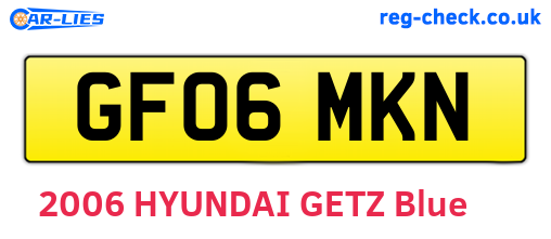GF06MKN are the vehicle registration plates.