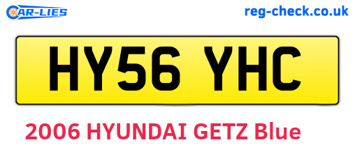 HY56YHC are the vehicle registration plates.