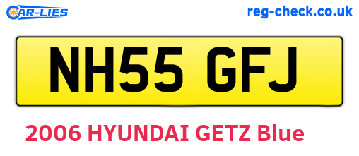 NH55GFJ are the vehicle registration plates.