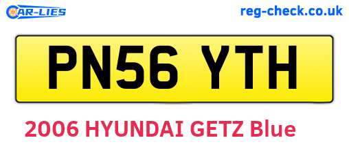 PN56YTH are the vehicle registration plates.