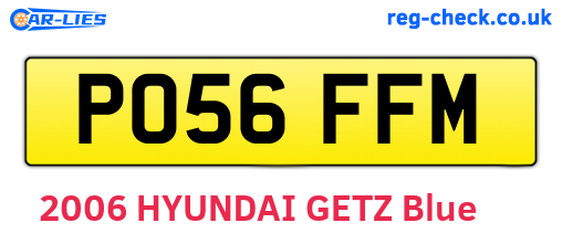 PO56FFM are the vehicle registration plates.