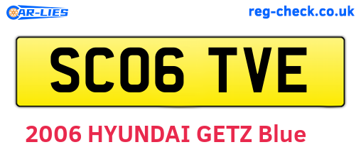 SC06TVE are the vehicle registration plates.