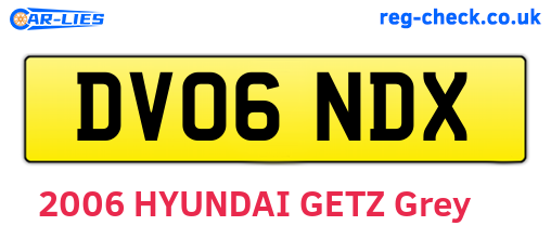 DV06NDX are the vehicle registration plates.