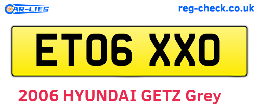 ET06XXO are the vehicle registration plates.