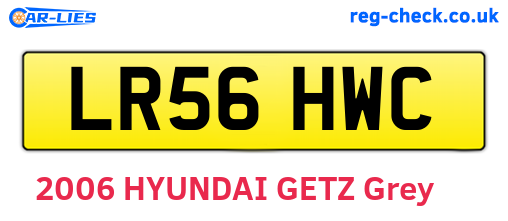 LR56HWC are the vehicle registration plates.