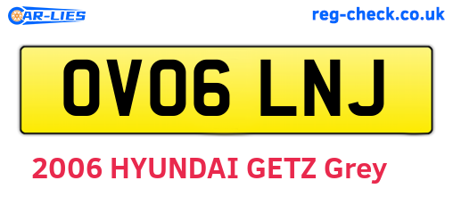 OV06LNJ are the vehicle registration plates.
