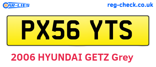 PX56YTS are the vehicle registration plates.