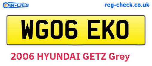 WG06EKO are the vehicle registration plates.