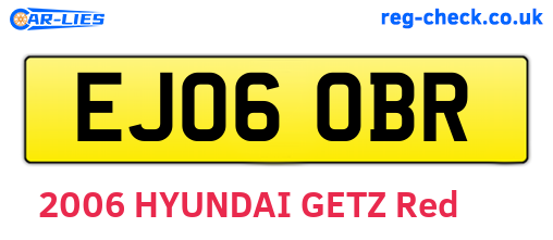 EJ06OBR are the vehicle registration plates.