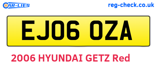 EJ06OZA are the vehicle registration plates.