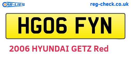 HG06FYN are the vehicle registration plates.