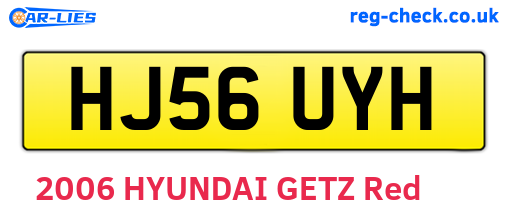 HJ56UYH are the vehicle registration plates.