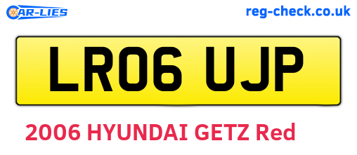 LR06UJP are the vehicle registration plates.