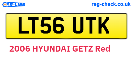 LT56UTK are the vehicle registration plates.