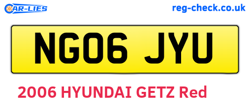 NG06JYU are the vehicle registration plates.